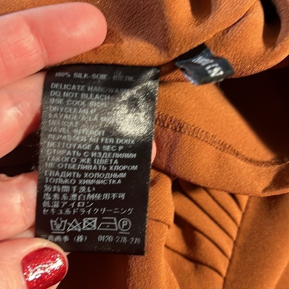 Haider Ackermann Silk Terra Cotta Draped Bottom Zip Top Dress Made in 🇫🇷 36 - Picture 13 of 13